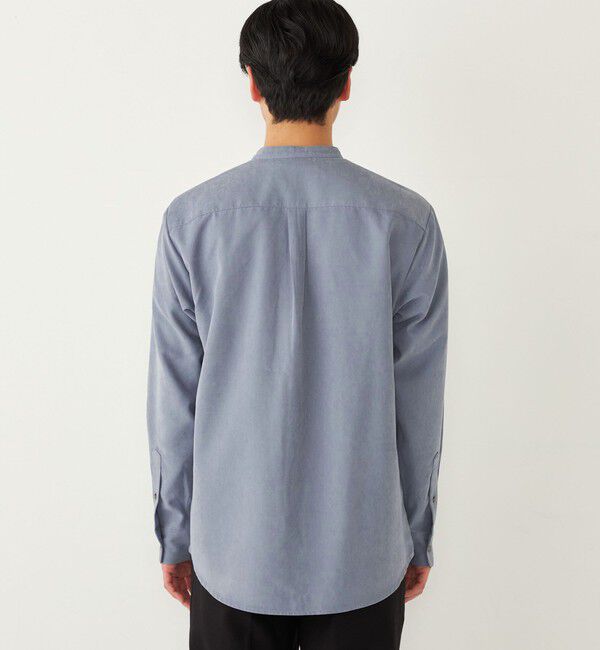 SHIPS Colors 「SHIPS Colors:〈洗濯機可能〉フェイクスエード(ポリエステル) バンドカラー シャツ」|シャツ・ブラウス|