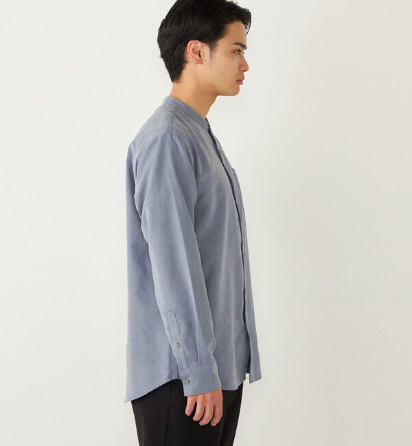 SHIPS Colors 「SHIPS Colors:〈洗濯機可能〉フェイクスエード(ポリエステル) バンドカラー シャツ」|シャツ・ブラウス|