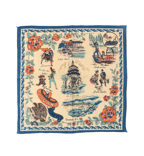 SHIPS any「BINDU: マップ バンダナ 25SS」|バンダナ・スカーフ|ブルー