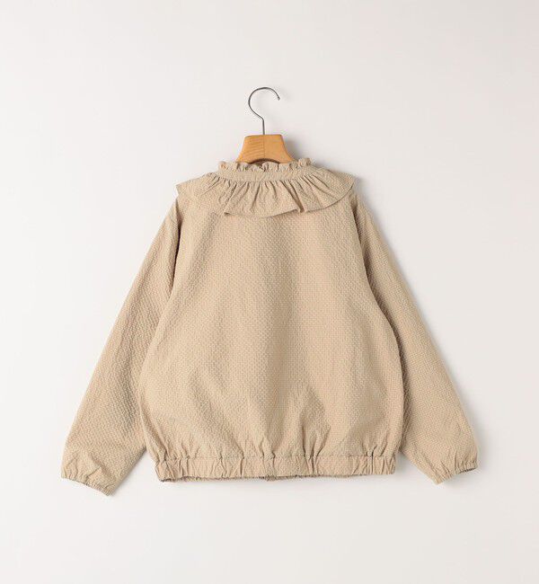 SHIPS KIDS「SHIPS KIDS:140～150cm /〈UVカット/洗濯機可能〉フリル パーカ」|ブルゾン・スタジャン|
