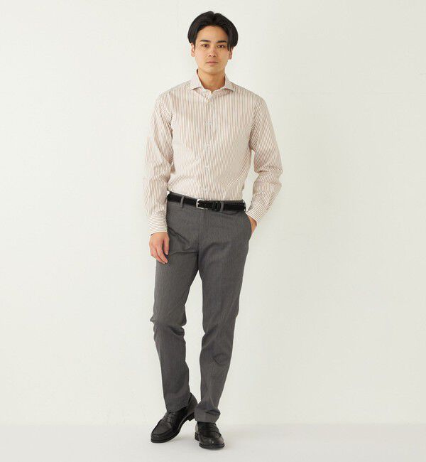 SHIPS Colors 「SHIPS Colors:ストライプ ワイドカラー ロングスリーブ シャツ」|シャツ・ブラウス|