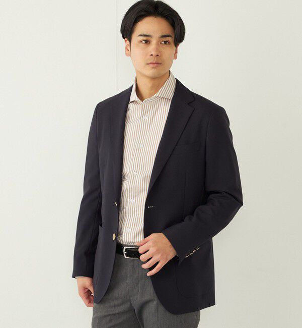 SHIPS Colors 「SHIPS Colors:ストライプ ワイドカラー ロングスリーブ シャツ」|シャツ・ブラウス|