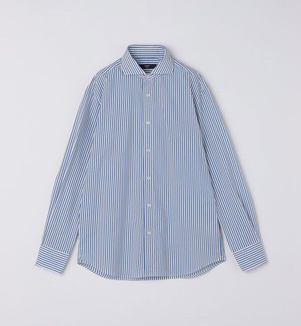 SHIPS Colors 「SHIPS Colors:ストライプ ワイドカラー ロングスリーブ シャツ」|シャツ・ブラウス|