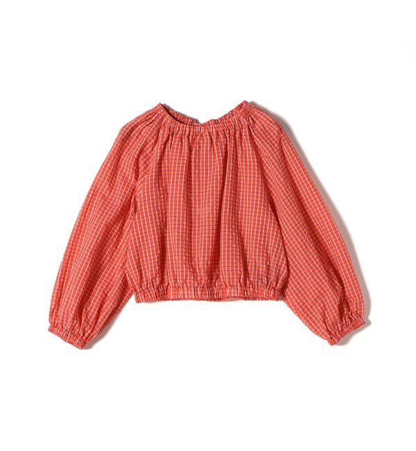 SHIPS for women「〈手洗い可能〉DEVEAUX サッカー チェック リボン ブラウス」|シャツ・ブラウス|