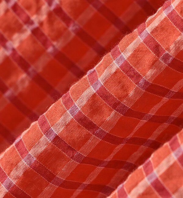 SHIPS for women「〈手洗い可能〉DEVEAUX サッカー チェック リボン ブラウス」|シャツ・ブラウス|