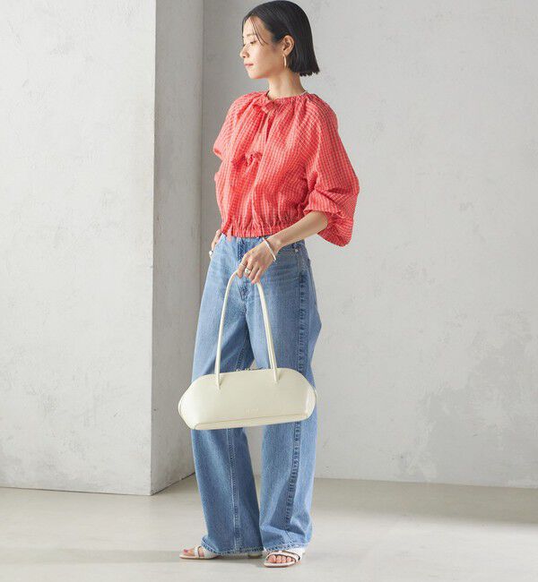 SHIPS for women「〈手洗い可能〉DEVEAUX サッカー チェック リボン ブラウス」|シャツ・ブラウス|