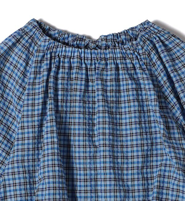 SHIPS for women「〈手洗い可能〉DEVEAUX サッカー チェック リボン ブラウス」|シャツ・ブラウス|