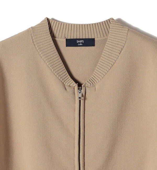 SHIPS Colors 「SHIPS Colors:〈手洗い可能〉タック ニット ブルゾン 2」|カーディガン|
