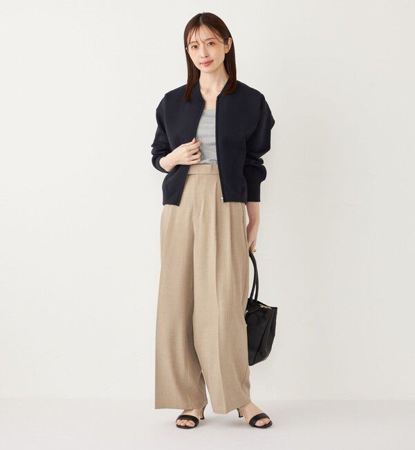 SHIPS Colors 「SHIPS Colors:〈手洗い可能〉タック ニット ブルゾン 2」|カーディガン|