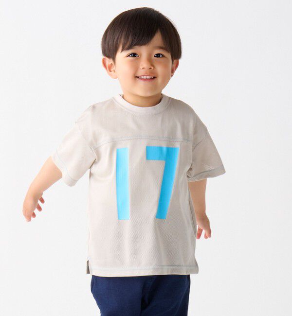 SHIPS Colors 「SHIPS Colors:80～130cm / ナンバリング メッシュ Tシャツ」|Tシャツ・カットソー|グレー