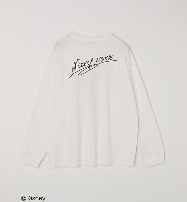 SHIPS any「SHIPS any: /ミッキーマウス/ サイン & ポージング Tシャツ (ロンT)◇」|Tシャツ・カットソー|