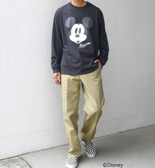 SHIPS any「SHIPS any: /ミッキーマウス/ サイン & ポージング Tシャツ (ロンT)◇」|Tシャツ・カットソー|