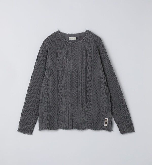 SHIPS「ILL180&deg;: CABLE CUT-OFF L/S」|Tシャツ・カットソー|ブラック