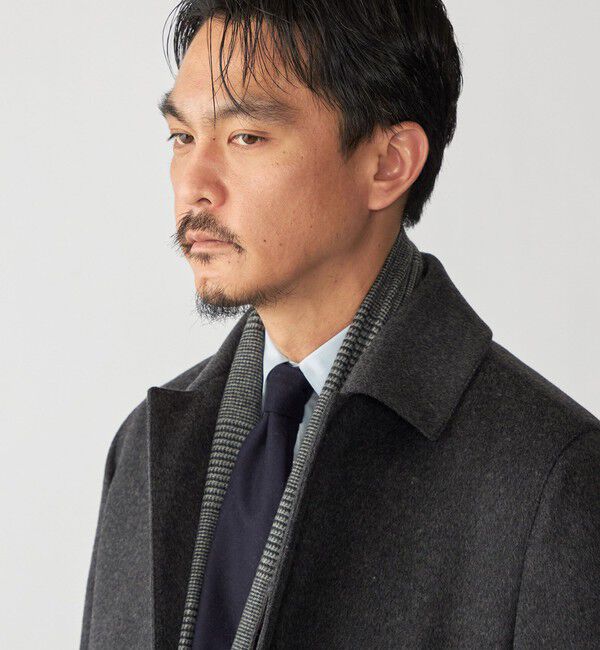 SHIPS「SHIPS: カシミヤ チェック マフラー」|マフラー|ブラック