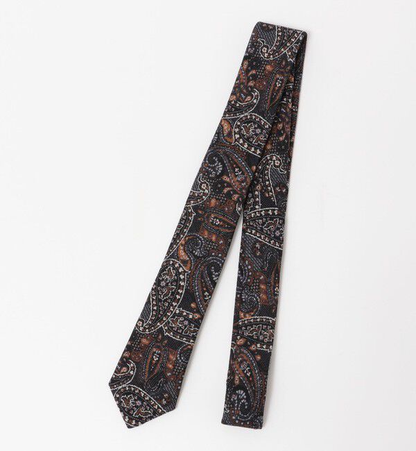 SHIPS「MARCEL LASSANCE: WOOL PAISLEY NARROW TIE」|ネクタイ・蝶ネクタイ|ブラック