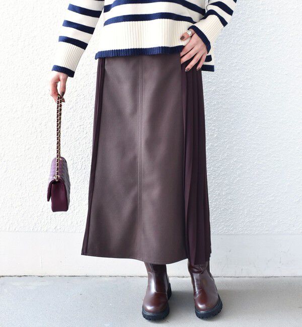 SHIPS Colors 「SHIPS Colors:〈手洗い可能〉プリーツ コンビ スカート」|スカート|