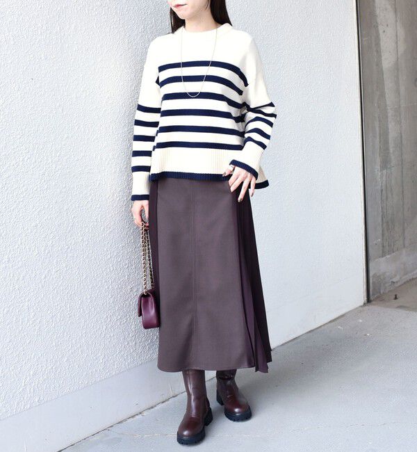 SHIPS Colors 「SHIPS Colors:〈手洗い可能〉プリーツ コンビ スカート」|スカート|