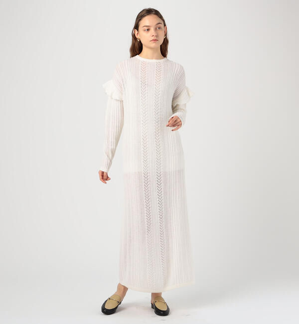 Ballsey「フォルテッドレース フリルスリーブワンピース」|ワンピース|