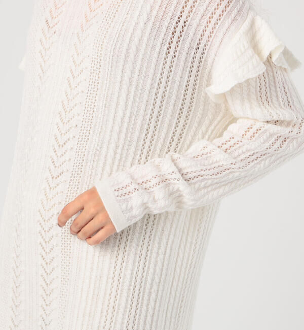 Ballsey「フォルテッドレース フリルスリーブワンピース」|ワンピース|