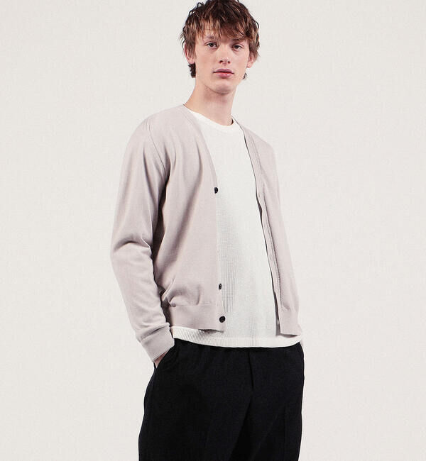 TOMORROWLAND MENS「スビンコットン Vネックカーディガン」|カーディガン|