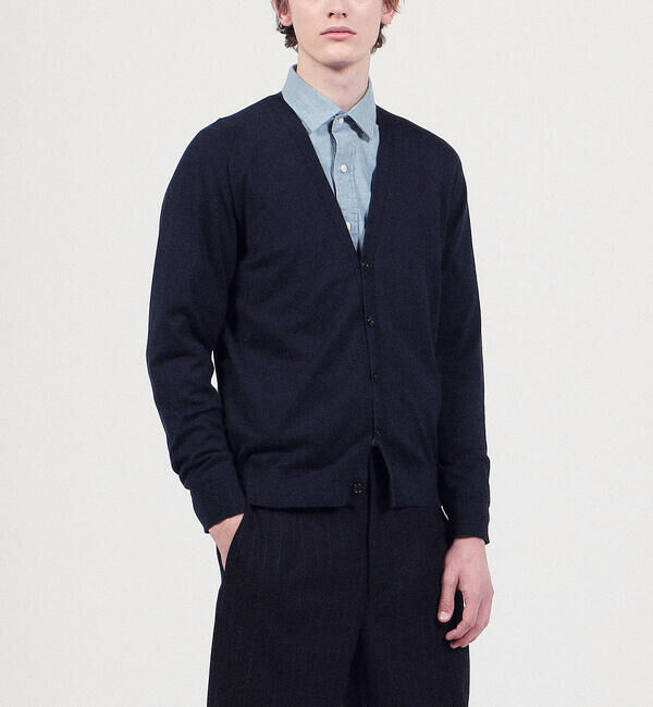 TOMORROWLAND MENS「スビンコットン Vネックカーディガン」|カーディガン|