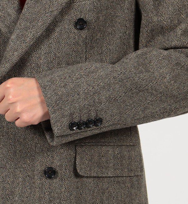 TOMORROWLAND MENS「ウール ヘリンボーン ダブルブレステッド6Bジャケット」|テーラードジャケット|