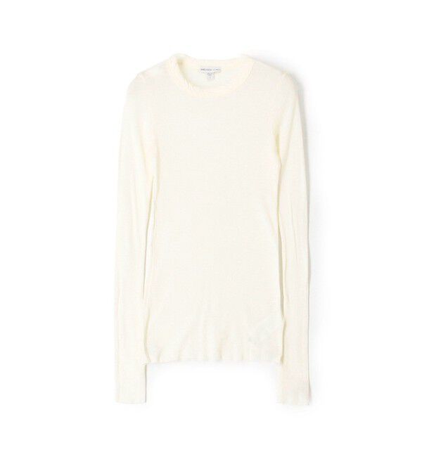 JAMES PERSE「コットンカシミヤブレンドリブ ロングスリーブプルオーバー WVA3939」|Tシャツ・カットソー|13 ライトグレー