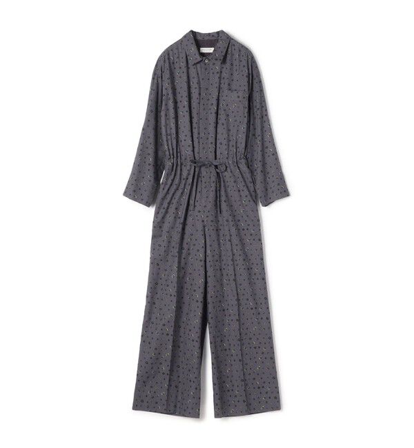 MACPHEE「ファインパターンプリント ジャンプスーツ」|オールインワン|16 グレー系