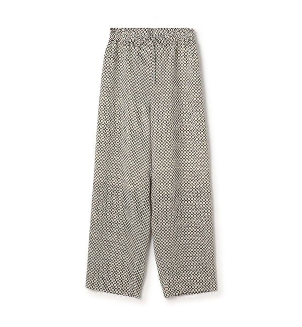 SOULEIADO「トリアセテートポリエステルプリント イージーストレートパンツ」|その他|12 ホワイト系
