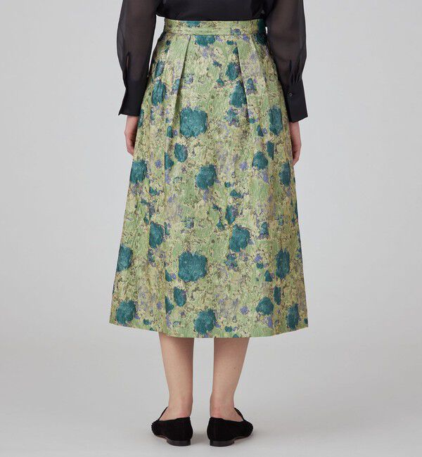 TOMORROWLAND collection「チンツフラワージャカード タックボリュームスカート」|フレア|