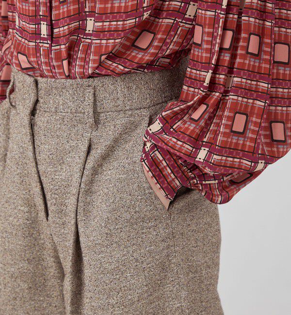 Ballsey「Jennifer タックワイドパンツ」|スラックス|