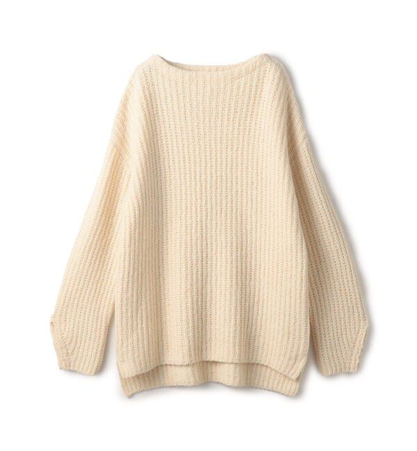 MACPHEE「フリッジーウール ボートネックプルオーバー」|ニット・セーター|11 ホワイト