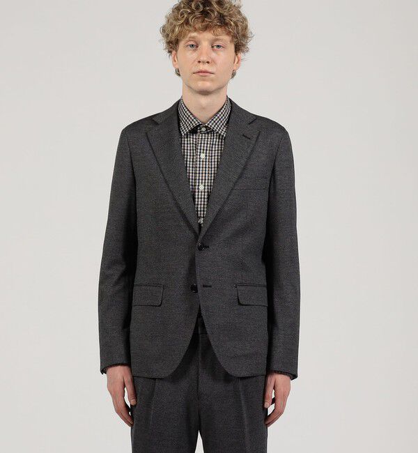 TOMORROWLAND MENS「ウールコットンジャージー シングルブレステッド 2B ジャケット」|テーラードジャケット|
