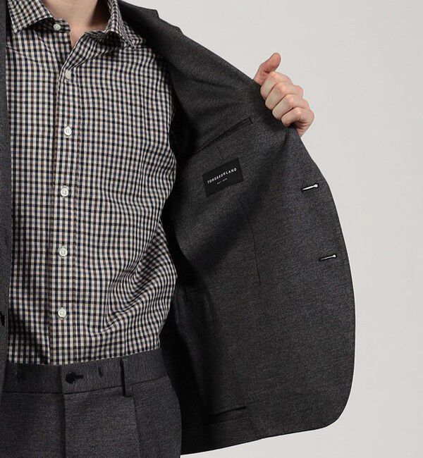 TOMORROWLAND MENS「ウールコットンジャージー シングルブレステッド 2B ジャケット」|テーラードジャケット|