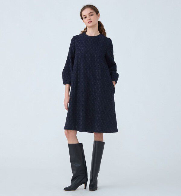 Ballsey「モールヤーンジャカード Aラインワンピース」|ワンピース|