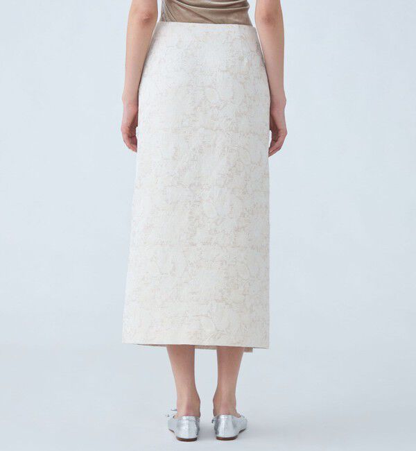 SOULEIADO「ボタニカルジャカード ラップナロースカート」|スカート|