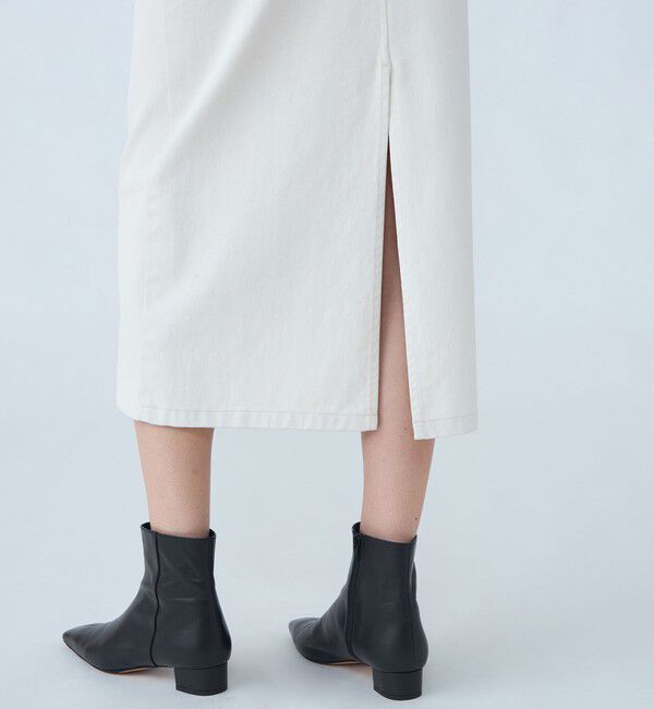 MACPHEE「ピグメントドリルクロス Iラインスカート」|タイト|