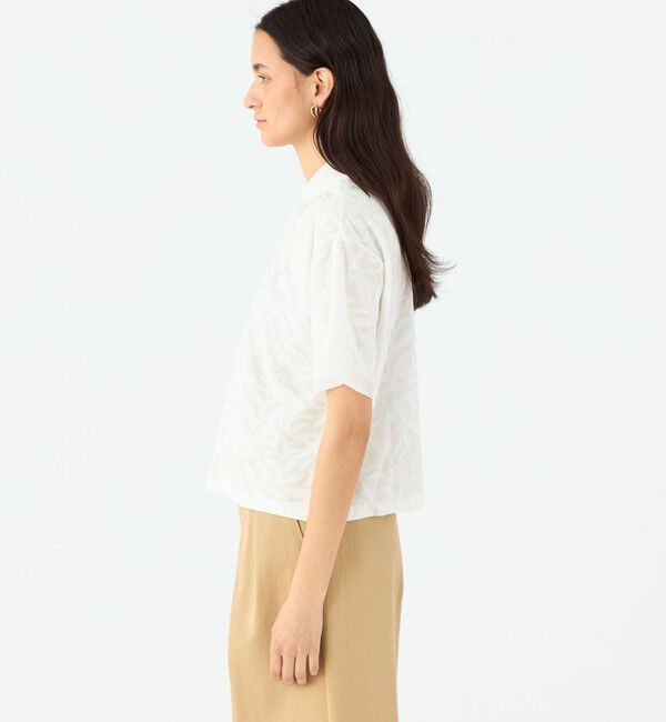 MACPHEE「ボタニカル ポロプルオーバー」|ポロシャツ|