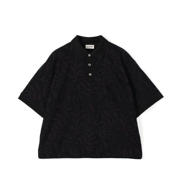 MACPHEE「ボタニカル ポロプルオーバー」|ポロシャツ|19 ブラック