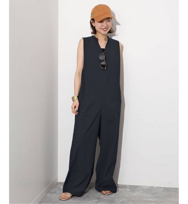 SLOBE IENA「《追加》リラックスイージーVネックオールインワン」|オールインワン|