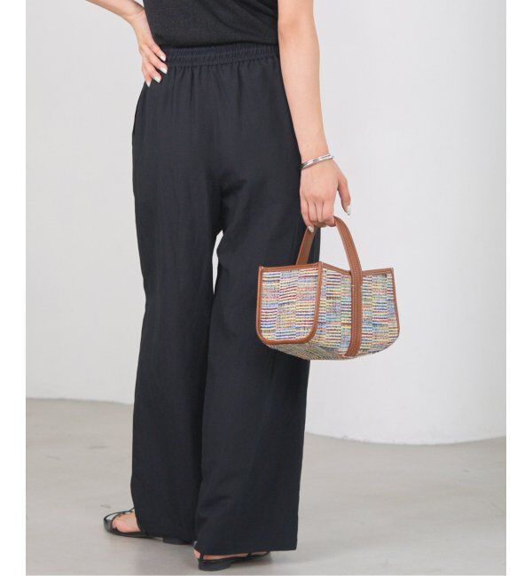 IENA「A VACATION/ア ヴァケーション SEE SAW BAG LINE CHECK」|ハンドバッグ|