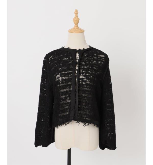 IENA「《予約》チュールテープ カーディガン」|カーディガン|