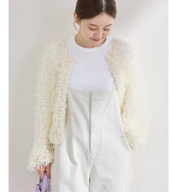 IENA「《予約》チュールテープ カーディガン」|カーディガン|
