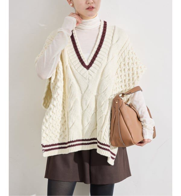 IENA「《予約》チルデンマントプルオーバー」|ニット・セーター|