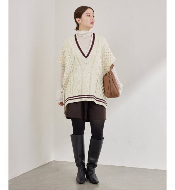 IENA「《予約》チルデンマントプルオーバー」|ニット・セーター|