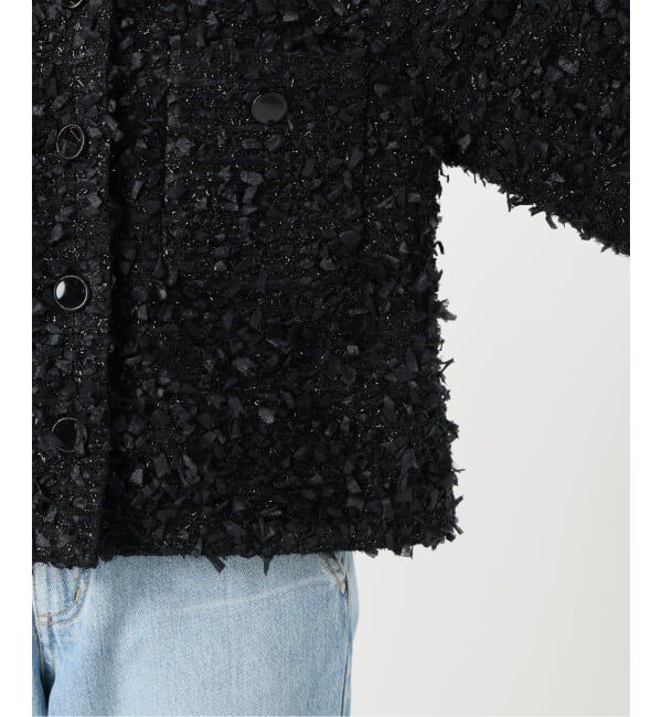 IENA「《予約》ファンシーツイードジャケット」|ノーカラージャケット|