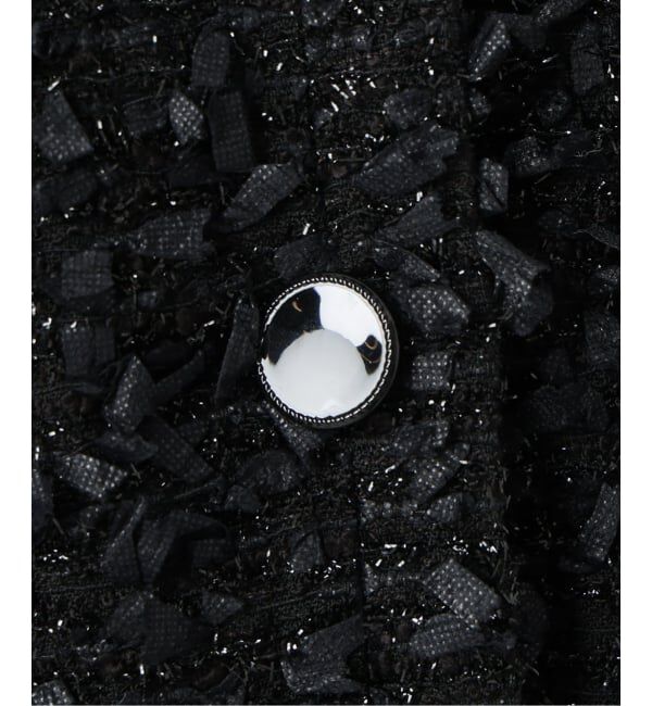 IENA「《予約》ファンシーツイードジャケット」|ノーカラージャケット|