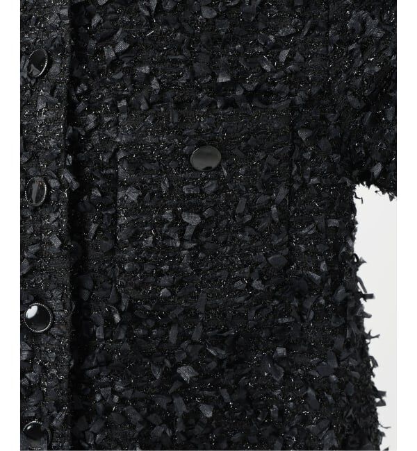 IENA「《予約》ファンシーツイードジャケット」|ノーカラージャケット|