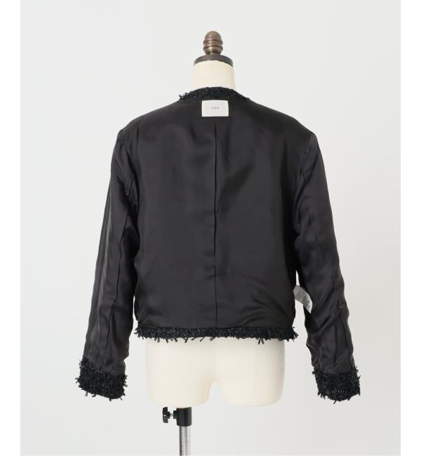 IENA「《予約》ファンシーツイードジャケット」|ノーカラージャケット|