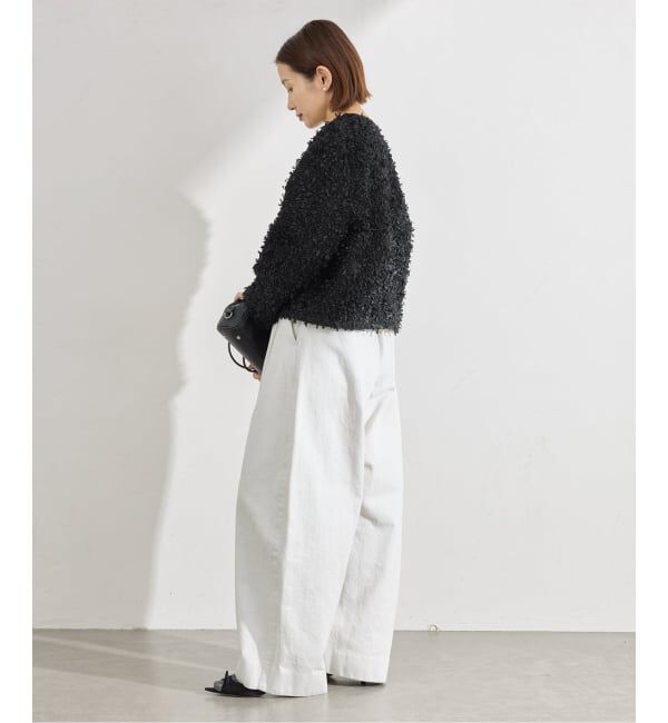 IENA「《予約》ファンシーツイードジャケット」|ノーカラージャケット|